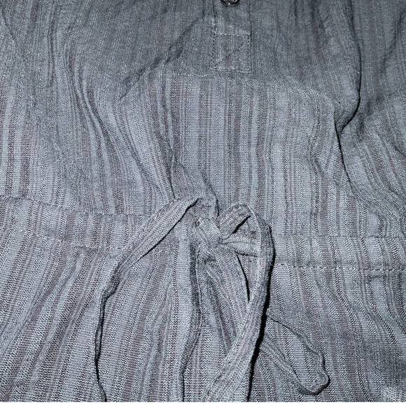 Style & Co Women's Cotton Blend Shadow-Striped Ruffle-Hem Dress Black. Large NWT - Picture 4 of 7